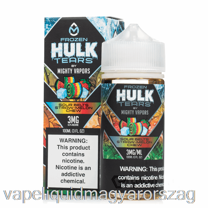 Fagyasztott Savanyú Szalagok Szalma Dinnye Rágó - Hulk Könnyek - 100ml 0mg Vape Toll